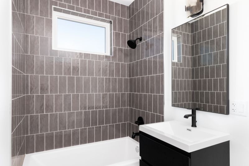Spacious Bathroom with Large Tiles
